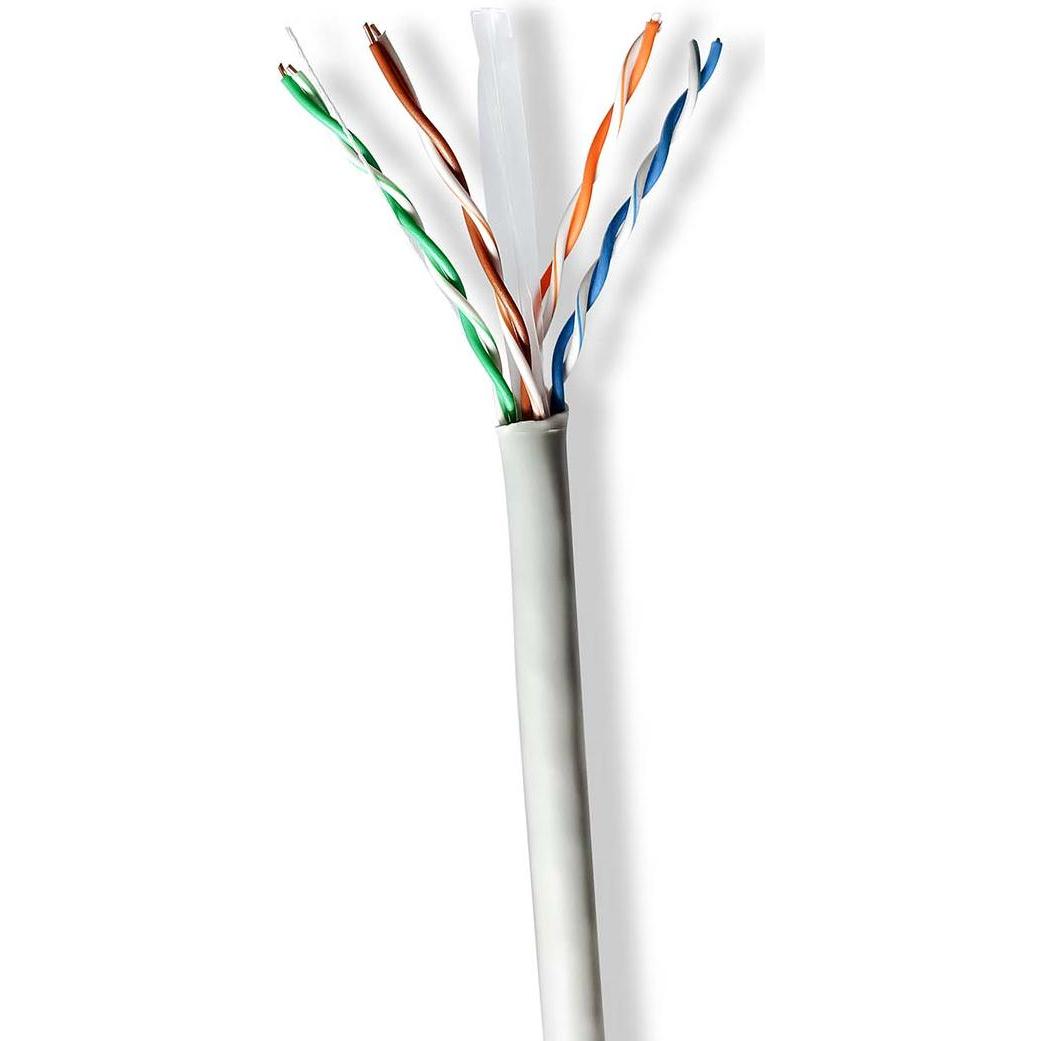 Thumbnail - Nedis Netzwerk-Kabel Rollen CAT6 Solid U/UTP CCA 305.0 m Innenbereich Rund PVC Gra (U/UTP, CAT6, 305 m), Netzwerkkabel