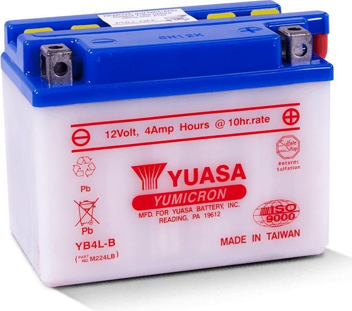 Image du produit Yuasa YB4L-B Batterie de scooter (12 V, 4 Ah, 45 A)