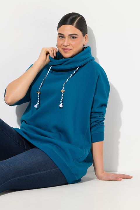 Produktbild Ulla Popken Sweatshirt, weiter Stehkragen, Taschen, Raglan-Langarm (68)