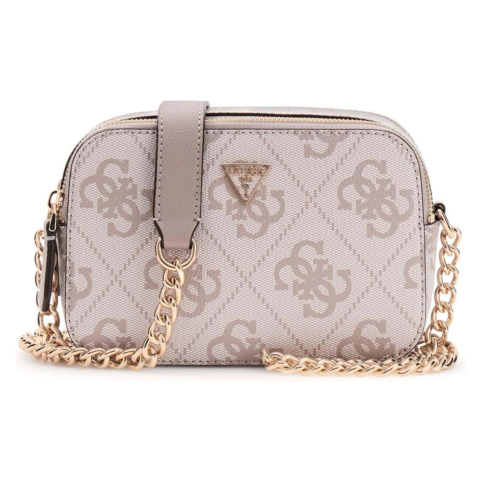 Guess, Damen, Handtasche, Noelle Ii Crossbody Camera Bag, Grau, Braun