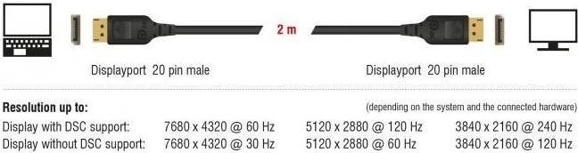 Actual product image Delock DisplayPort — DisplayPort (2 m, DisplayPort)