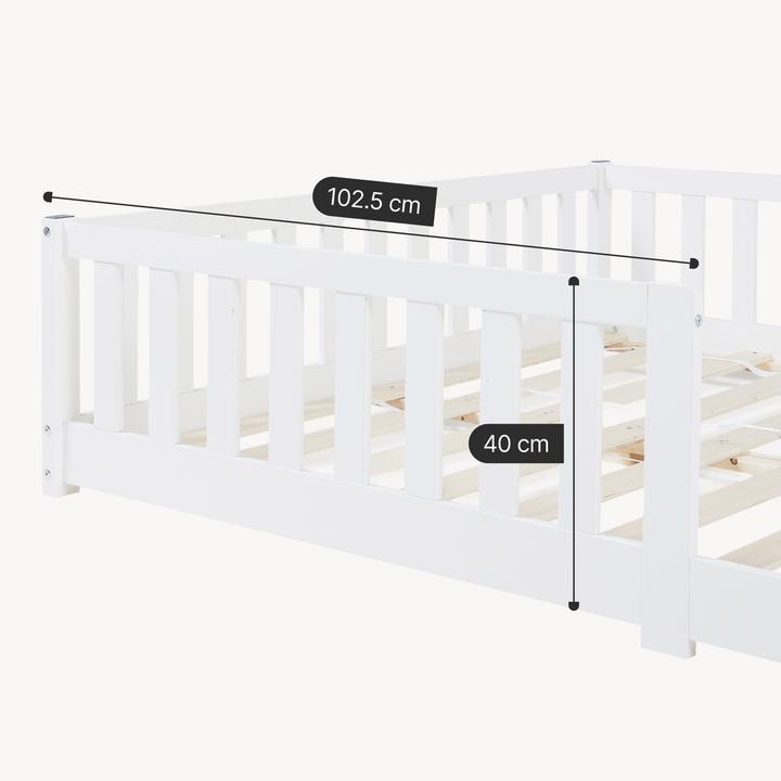 Produktbild En.Casa Kinderbett Tanna 140x200 cm Weiss (140 x 200 cm)