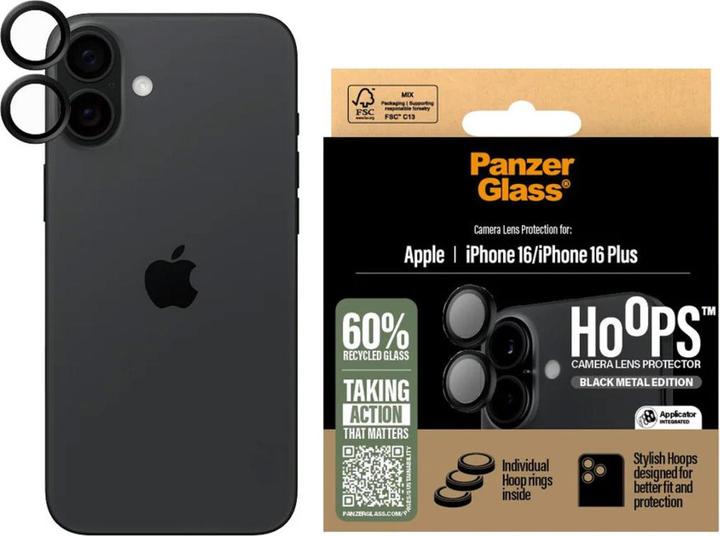 Produktbild PanzerGlass Lens Protector (1 Stk., Apple iPhone 16, Apple iPhone 16 Plus)