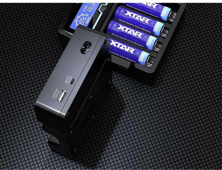 Produktbild Xtar Batterieladegerät für X4 18650 AA AAA-Zellen Ni-MH Li-Ion 4 Plätze (1 Stk., 12650, 13500, 13650, 14500, 14650, 16340, 16650, 17335, 17355, 17500, 17650, 17670, 18350, 18490, 18500, 18650, 18700, 20650, 21700, 22650, A, Sub-C, AA, AAA, Ladegerät inkl. Akku)