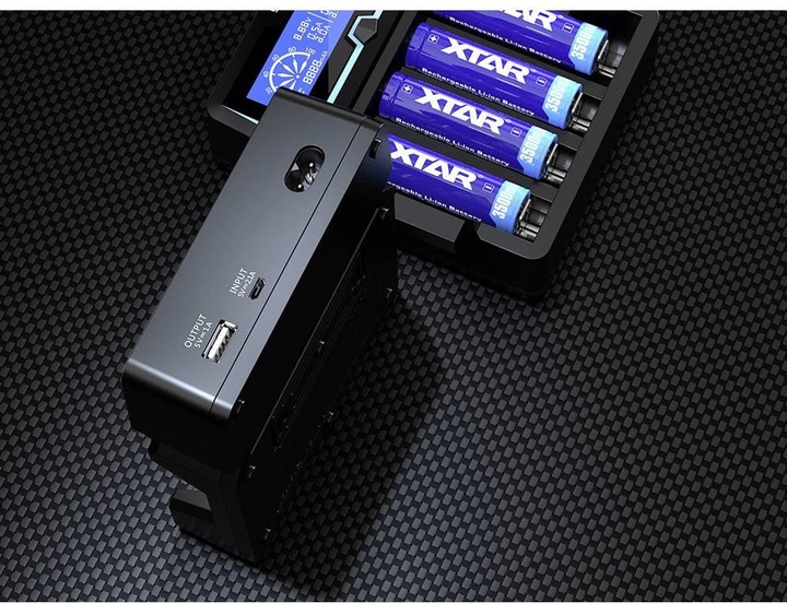 Actual product image Xtar Battery charger for X4 18650 AA AAA cells Ni-MH Li-Ion 4 places (1 pcs., 12650, 13500, 13650, 14500, 14650, 16340, 16650, 17335, 17355, 17500, 17650, 17670, 18350, 18490, 18500, 18650, 18700, 20650, 21700, 22650, A, Sub-C, AA, AAA, Battery + charger)
