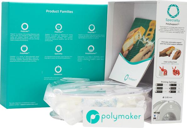 Immagine prodotto Polymaker 70189 - Filamento - Polysupport Peel off - bianco - 750 g (PolySupporto, 2.85 mm, 750 g, Bianco)