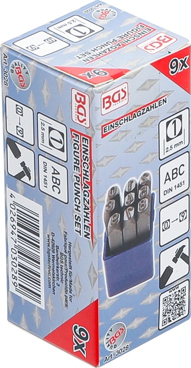 Image du produit BGS Chiffres à frapper 2,5 mm