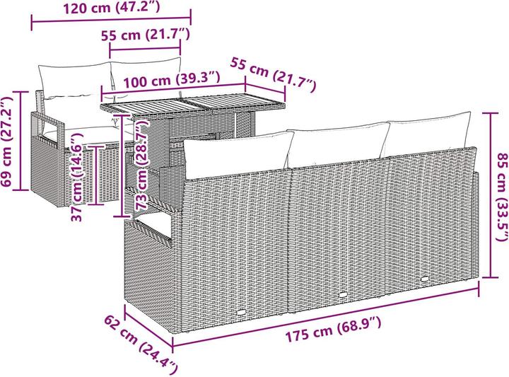 Produktbild vidaXL Gartenmöbel