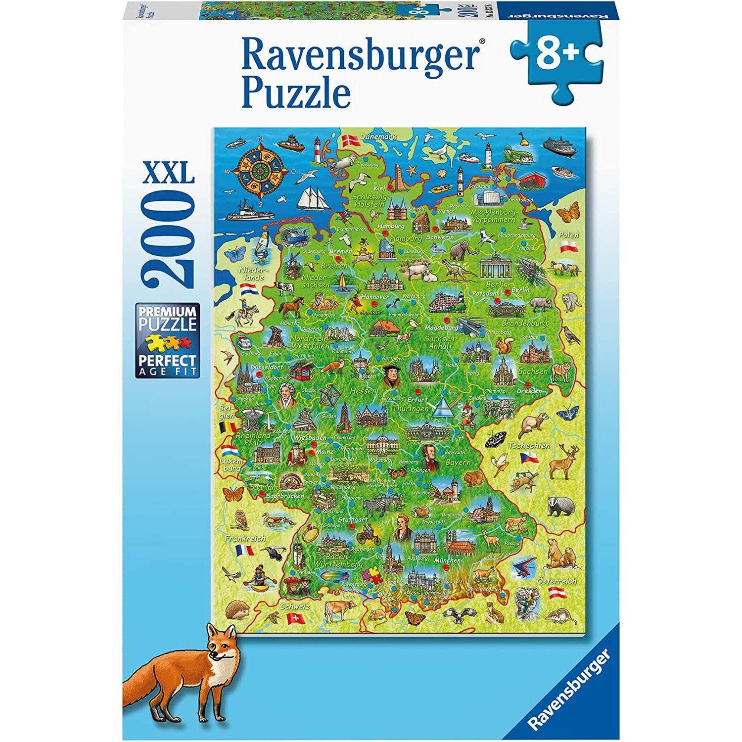 Thumbnail - Ravensburger Bunte Deutschlandkarte (200 Teile)