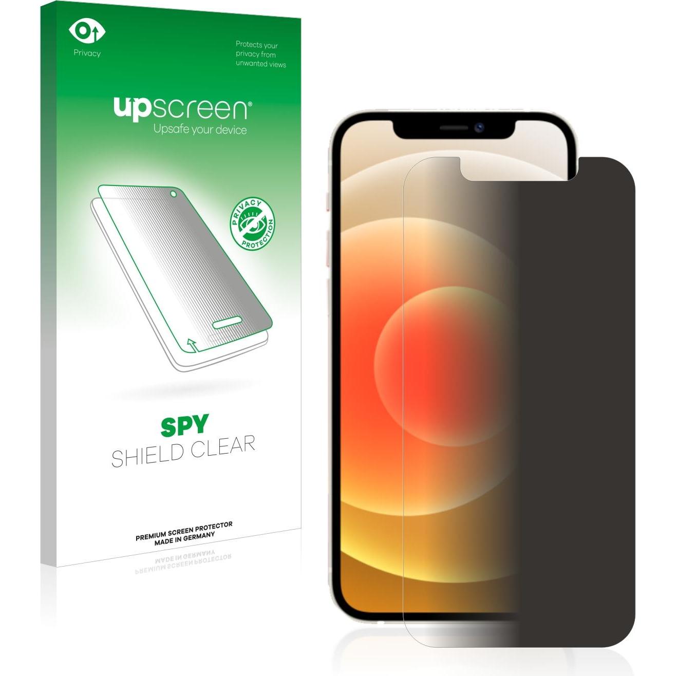 upscreen Spy Shield Blickschutzfolie (1 Stück, Apple iPhone 12), Smartphone Schutzfolie, Blau