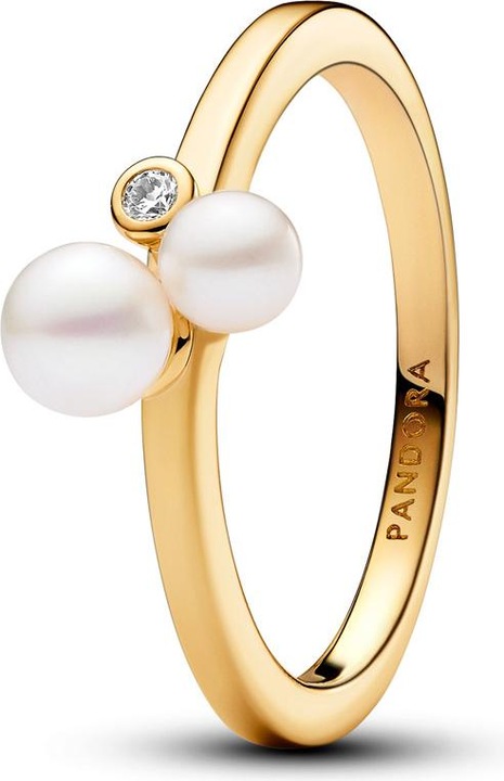 Pandora Ring Duo Treated Freshwater Cultured Pearls Vergoldet (54)