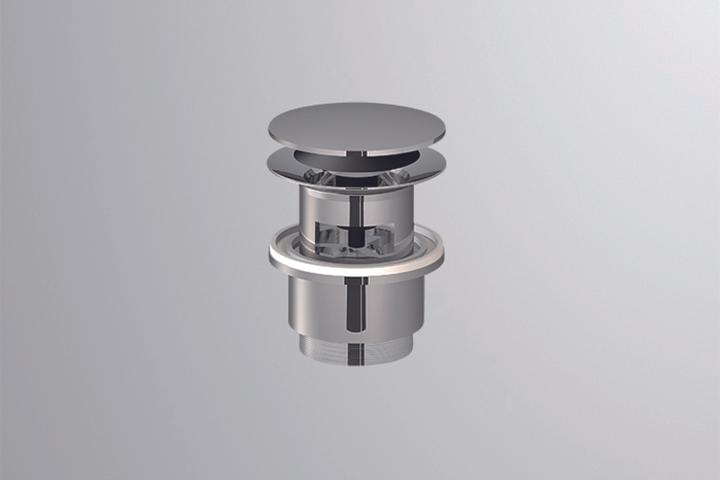 Alape stem valve VT.1, W: 63 mm, H: 74mm, D: 63 mm, with storage function, chrome-plated, ø 1 1/4