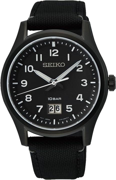 Actual product image Seiko Analog Quartz Watch with Nylon Strap (Analogue wristwatch, 39.50 mm)