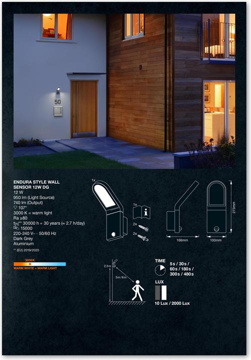 Produktbild Ledvance Endura Style Wall (740 lm)