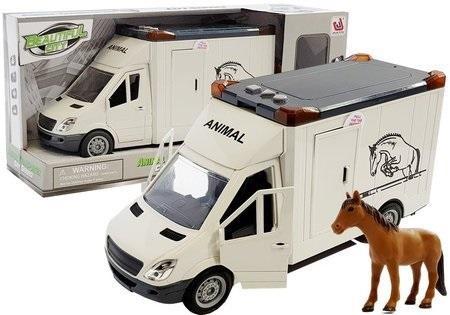 Produktbild Lean Toys Pferdetransportfahrzeug Weiss