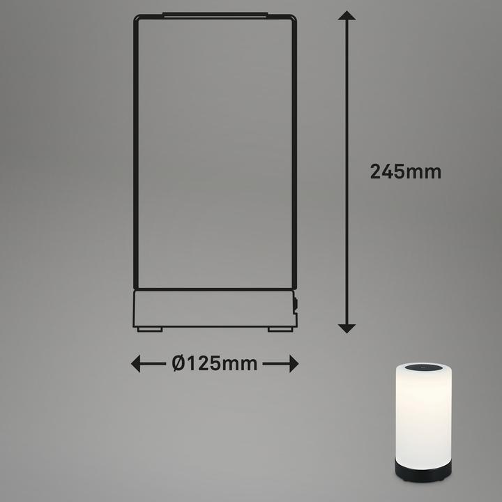 Image du produit Briloner Lampe de table LED, noir, 1xModules LED/3W (330 lm)