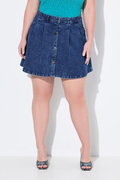 Image du produit Miamoda Jeans-Midirock, A-Linie, Knopfleiste (50)