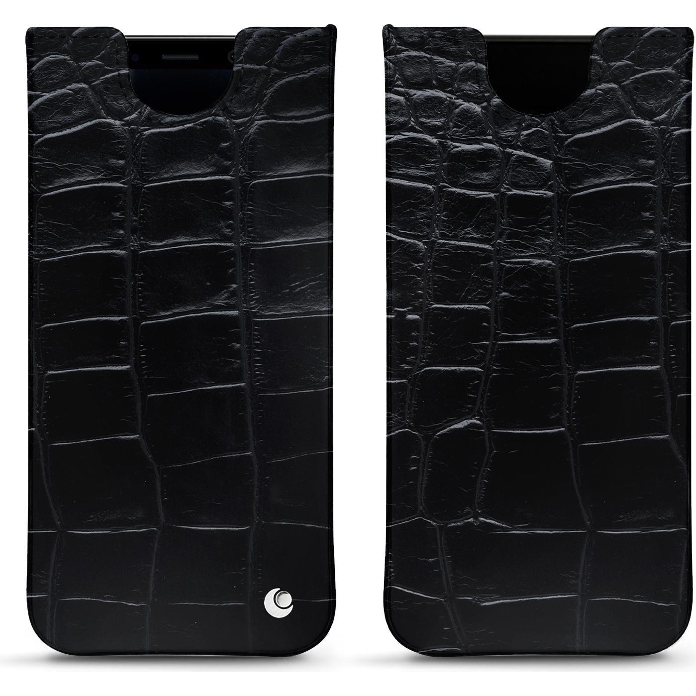 Noreve Lederschutzhülle (Samsung Galaxy S8+), Smartphone Hülle, Schwarz
