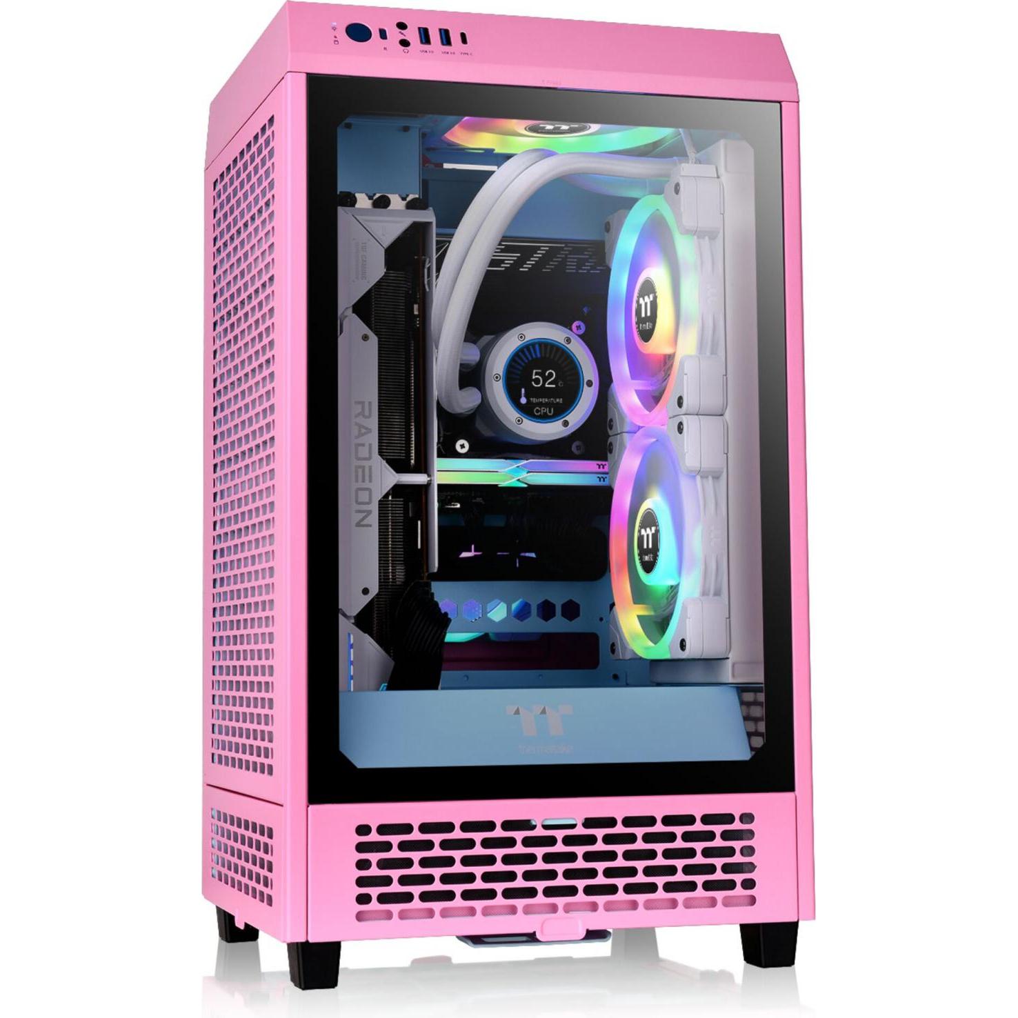 Thermaltake La Torre 200 rosa con bolle di sapone (Mini-ITX), Case PC, Pink