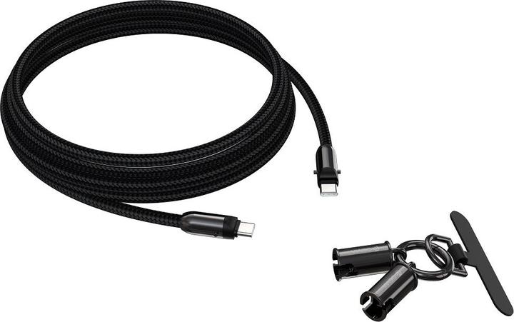 Actual product image Devia cable lanyard 2in1 PD USB-C - USB-C 1,2 m 60W black (1.20 m, 60 W)