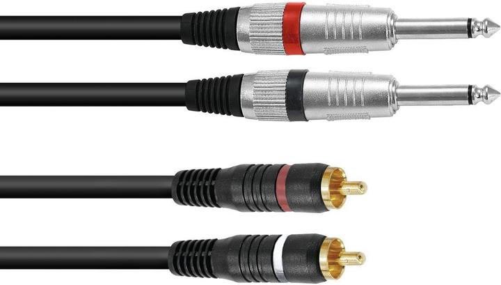 Actual product image Omnitronic Adapter cable 2xjack/2xRCA 3m sw (3 m)