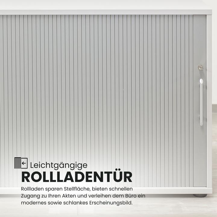 Actual product image Bümö Roller shutter cupboard office - 3 file heights (120 x 40 x 110 cm)