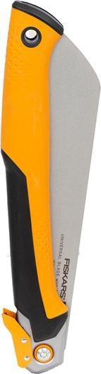 Produktbild Fiskars Pro Klappbare Zugsäge, Sägeblattlänge: 25 cm, 13 TPI, Schwarz/Orange, PowerTooth, 1062933