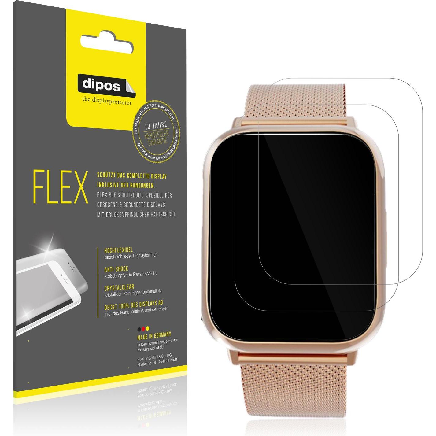 Dipos 3D Full Cover Schutzfolie, Smartwatch Schutzfolie, Transparent