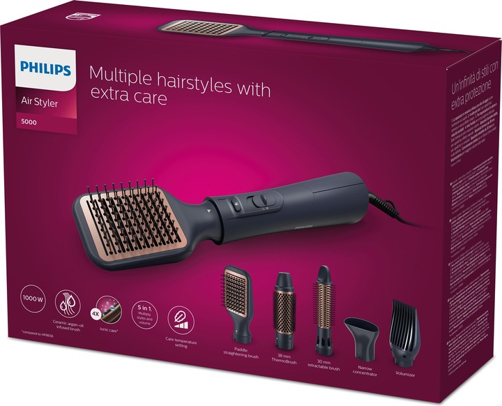 Productafbeelding Philips 5000 serie BHA530 Haarstyling Kit Warm Zwart