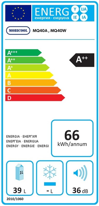 Energie-Label Mobicool MQ40A (39 l)