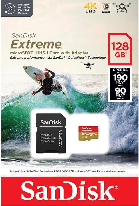 Productafbeelding SANDISK Extreme (128 GB, microSDXC, U3, UHS-I)