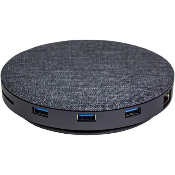 Devia UFO 10in1 HUB wireless charger gray, Wireless Charger, Grau