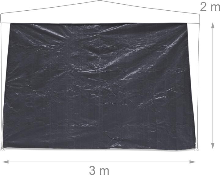 Actual product image Relaxdays 3x gazebo side parts (300 cm)