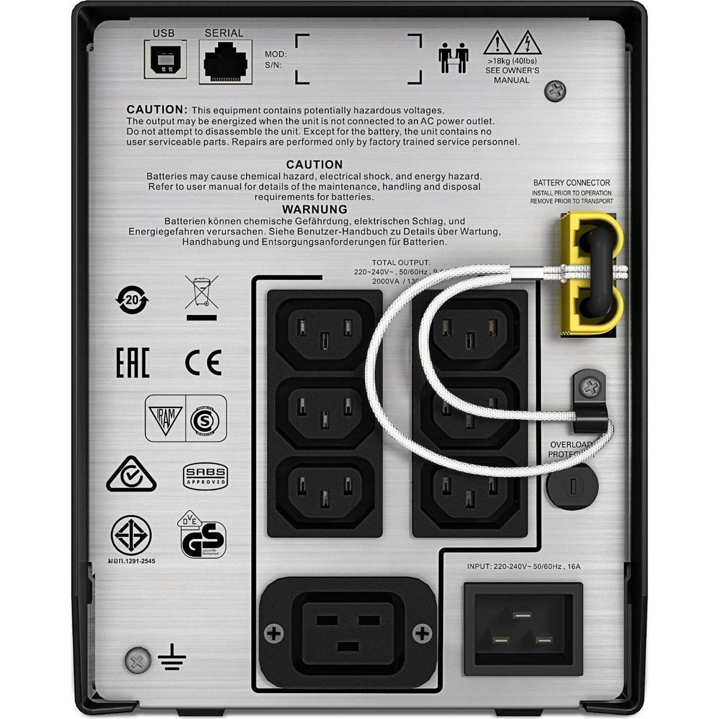 Thumbnail - APC SMC2000I (2000 VA, 1300 W, Line-Interaktiv USV), USV