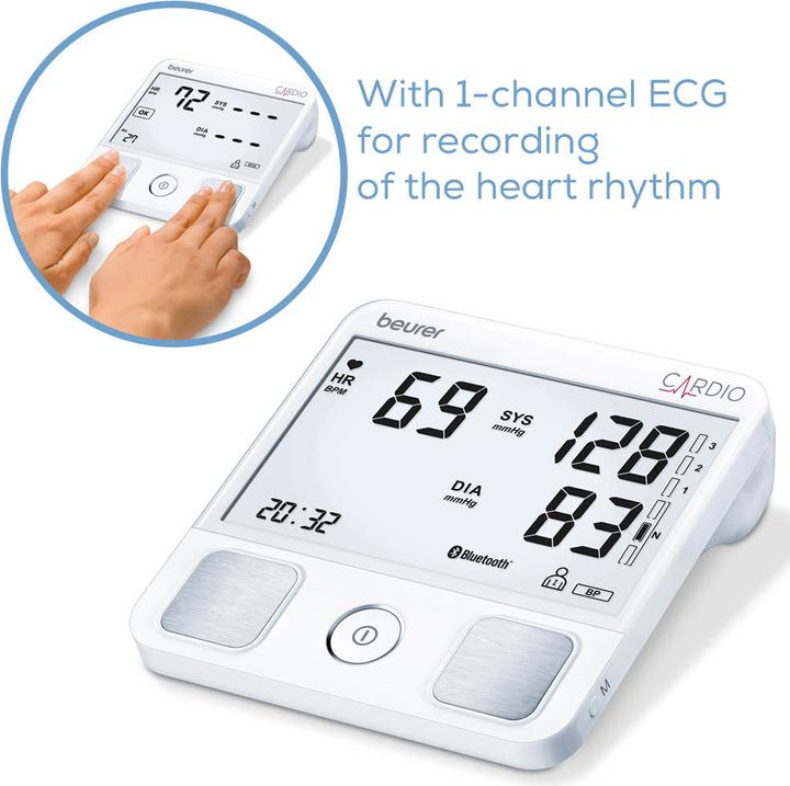 Immagine prodotto Beurer Misuratore di pressione sanguigna con funzione ECG BM 93 (Sfigmomanometro per braccio)