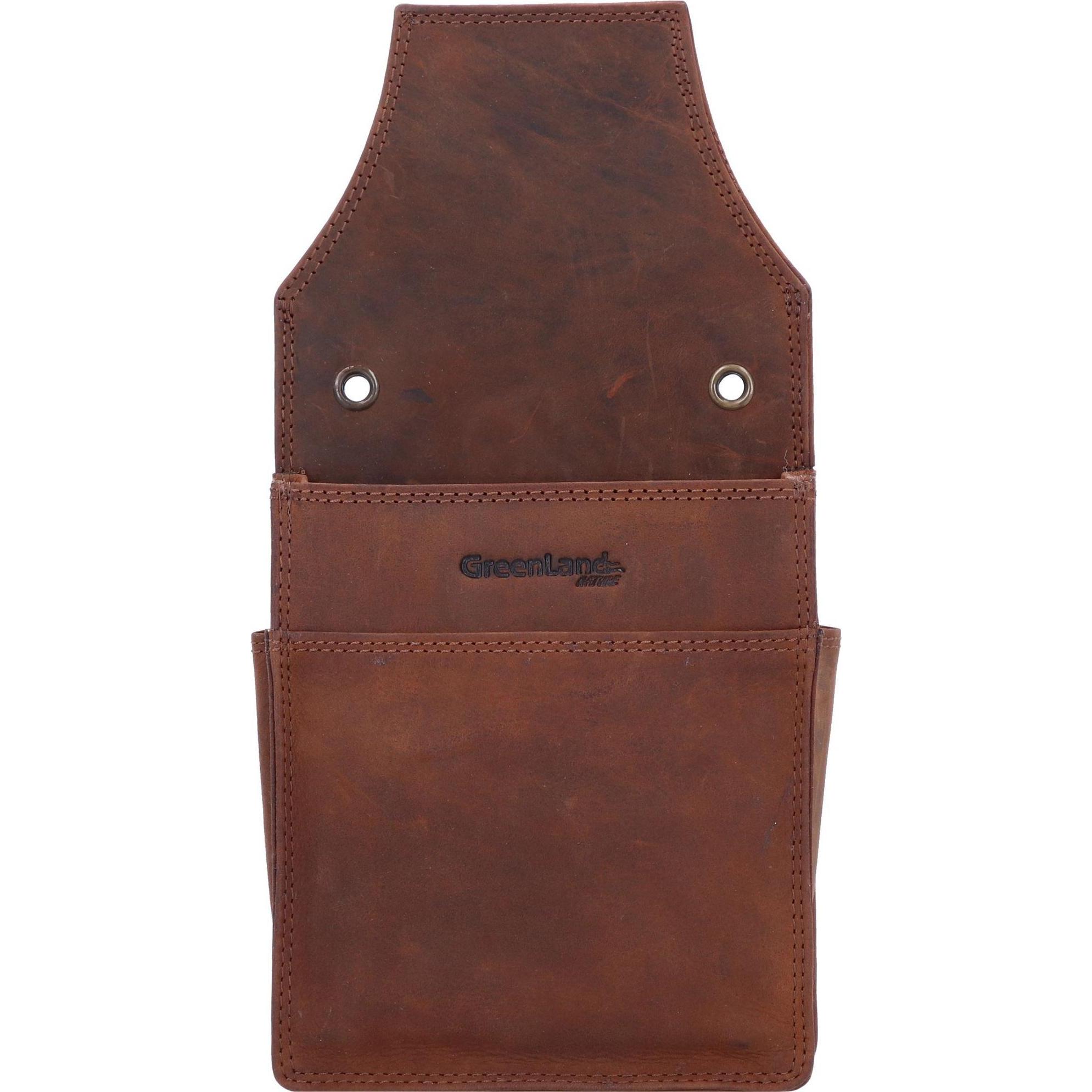 Greenland Nature, Damen, Portemonnaie, Montenegro Kellnerbörse Halter Leder 26,5 cm, Braun