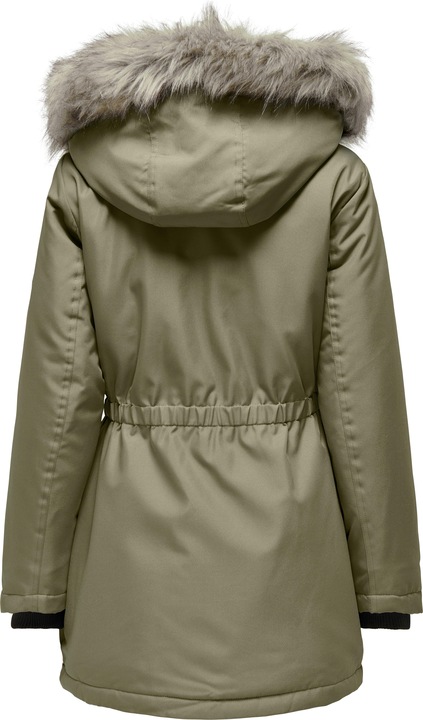 Image du produit Only Capuche avec bord en fausse fourrure amovible Poignets côtelés Parka Longue parka (XS)