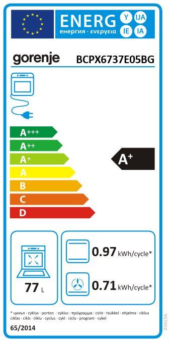 Energy Label Gorenje BCPX6737E05BG + ECD634