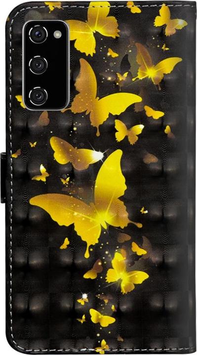 Produktbild Cover-Discount Galaxy S20 FE - Etui Glitzer Effekt Schmetterling gold (Samsung Galaxy S20 FE)