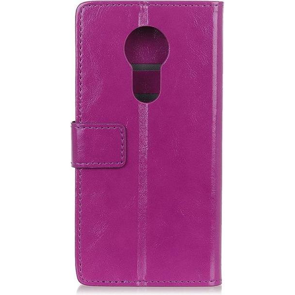 Thumbnail - MU Classic Crazy Horse Leder Bookcover Series (Motorola Moto G7 Power), Smartphone Hülle, Violett