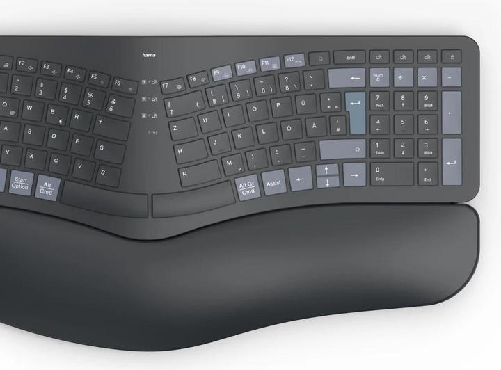 Actual product image Hama WK-900 Bluetooth® Keyboard German, QWERTZ Black Multimedia keys (DE, Wireless)