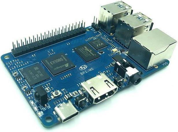 Actual product image Sinovoip BANANA PI BPI-M5 - Quad-core single board computer, 4 GB LPDDR4, 16 GB eMMC Flash