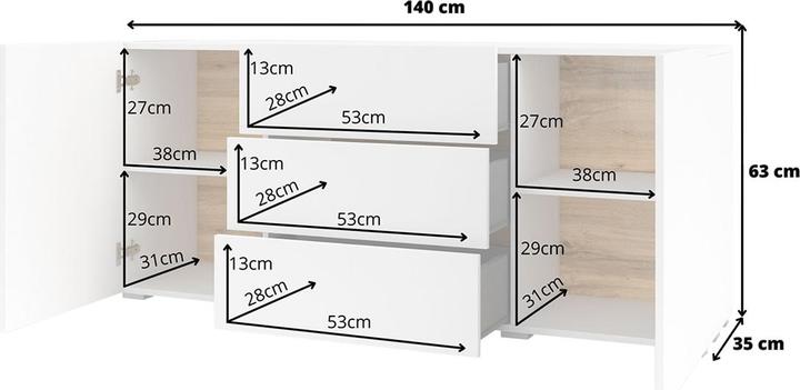 Produktbild Petits-Meubles Glora (140 x 35 x 63 cm)