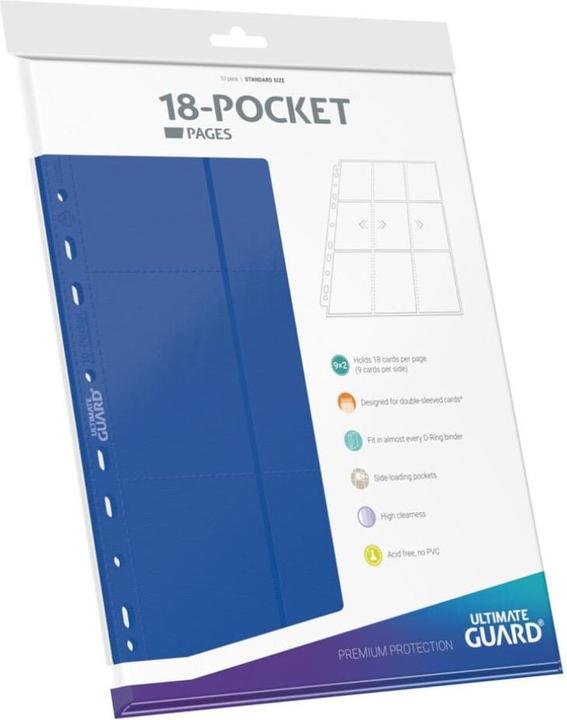 Produktbild Ultimate Guard UGD010406 - 18-Pocket Side-Loading Pages (10), blau