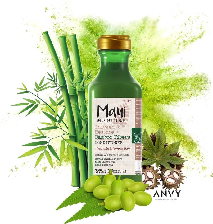 Immagine prodotto Maui balsamo rinforzante per capelli deboli + fibra di bambù 385 ml (385 ml)