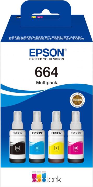 Epson 664 EcoTank-Tinte Multipack (C, M, Y, BK)
