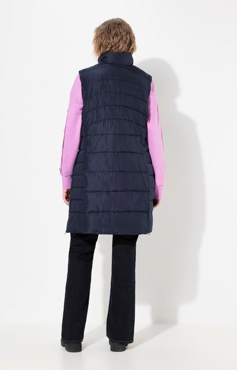 Immagine prodotto Ulla Popken Gilet trapuntato dal taglio svasato con cappuccio, collo alto e materiale riciclato (58)
