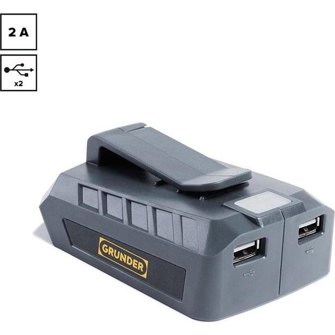 Thumbnail - Grunder USB CHARGER ADP-01 POWERBANK 18V, Powerbank