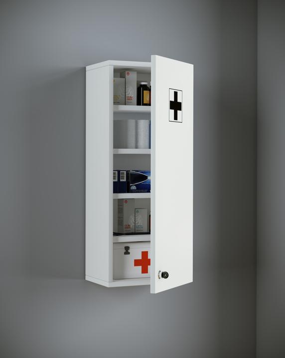 Immagine prodotto VCM Armadietto dei medicinali Medasa con serratura (29 x 20 x 70 cm)