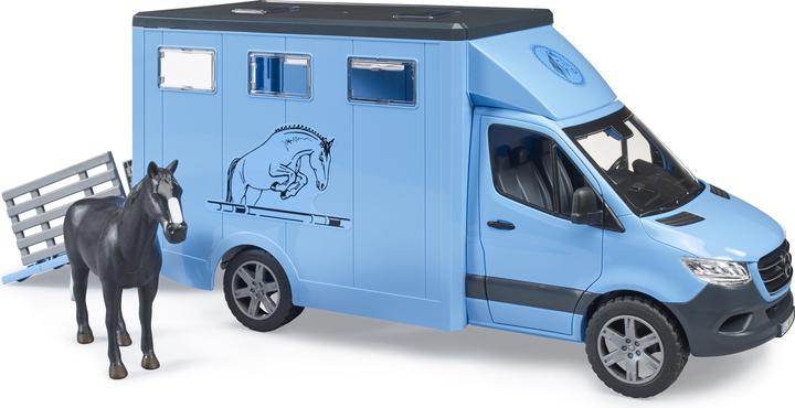 Actual product image Bruder MB Sprinter animal transporter with 1 horse